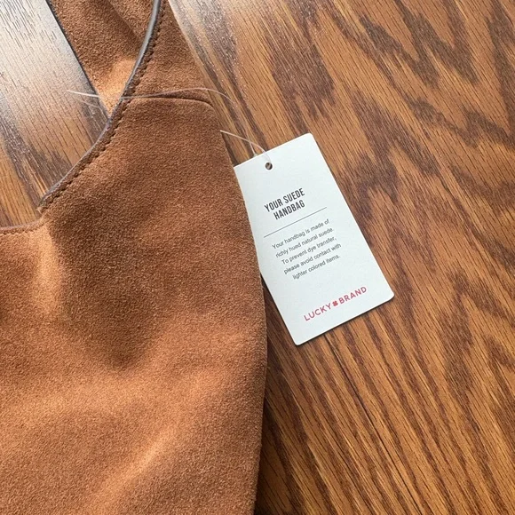 Lucky Brand Classic Brown Suede Shoulder Bag NWT - Picture 4 of 11